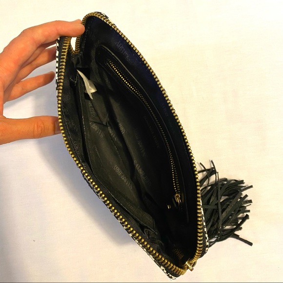 Black & White Woven Clutch | Sam & Libby - Picture 3 of 5